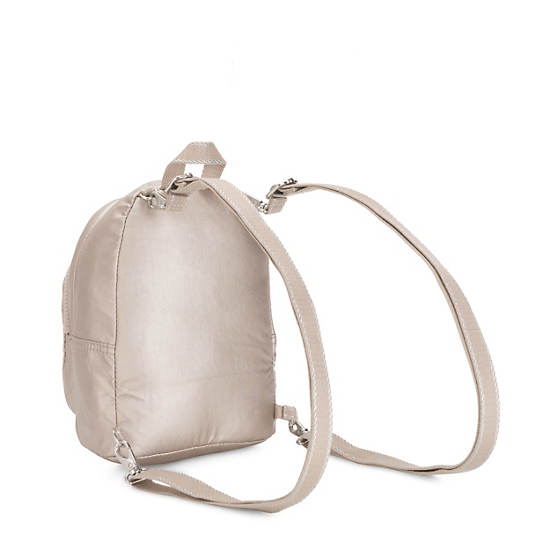 Kipling Delia Compact Metallic Convertible Rugzak Beige | België 1657TC